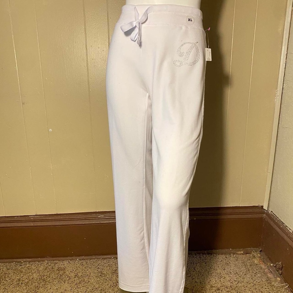 White Rinestone yoga pants